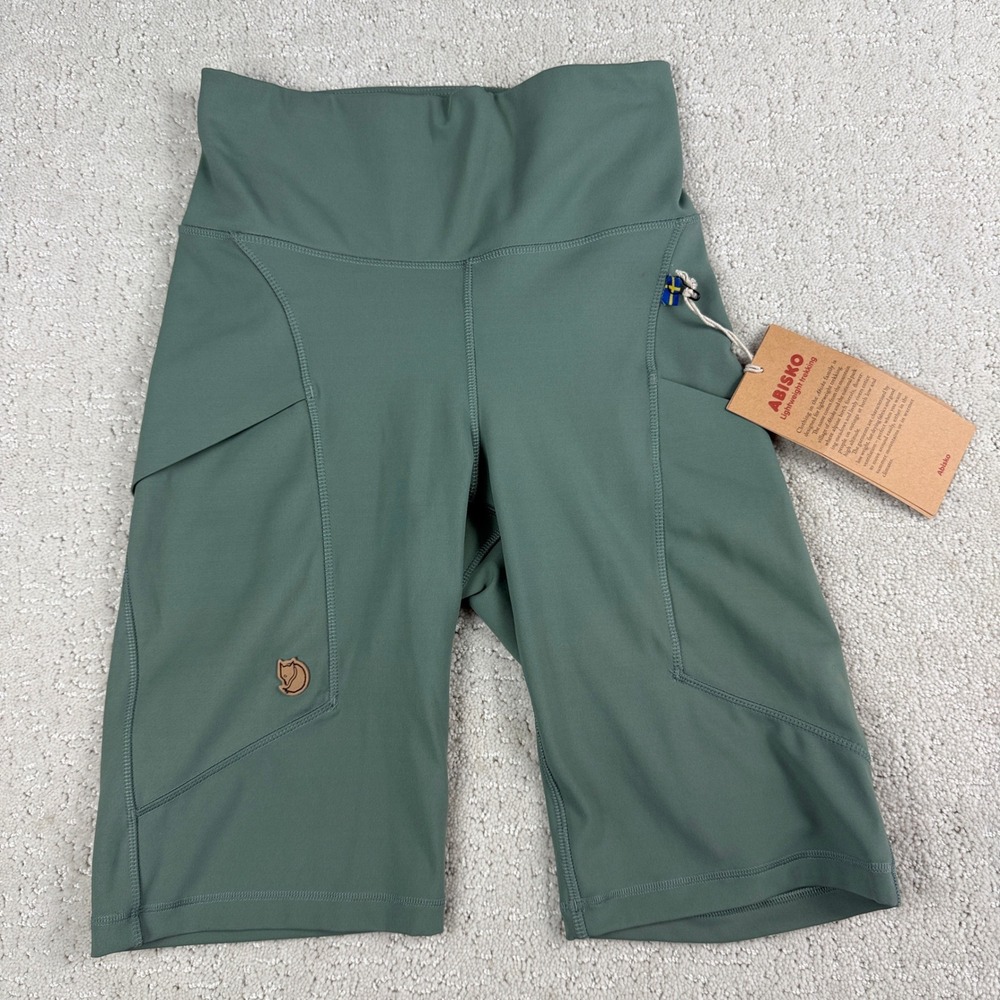 Fjallraven Abisko Short Tights Women XS Patina Green Hiking Trekking 87138
